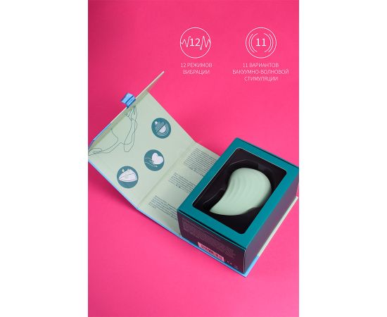 Вакуумный стимулятор с вибрацией Satisfyer Pearl Diver Mint, фото , изображение 2