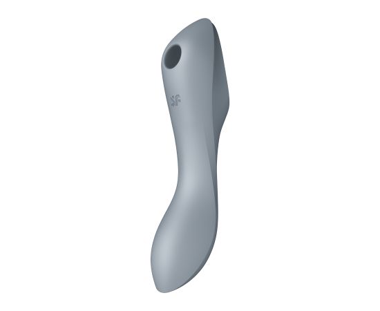 Вакуумный Стимулятор Клитора Satisfyer Curvy Trinity 3 С Вибрацией, Сине-Серый, фото 