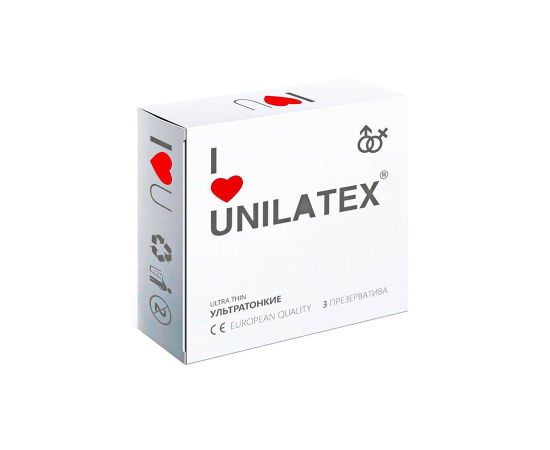 Презервативы Unilatex Ultrathin Ультратонкие 3 шт, фото 