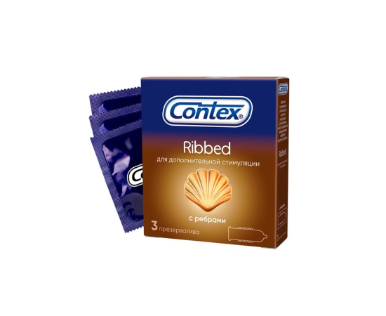 Презервативы Contex №3 Ribbed с ребрами, фото 