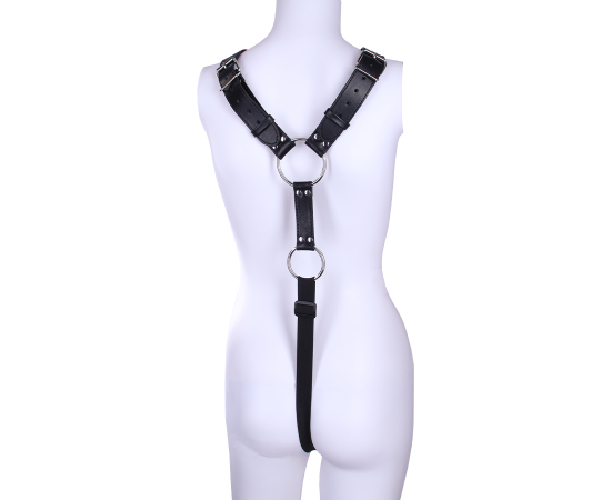 Портупея через тело intimlab, Lay-A8101, черная zip, фото , изображение 2