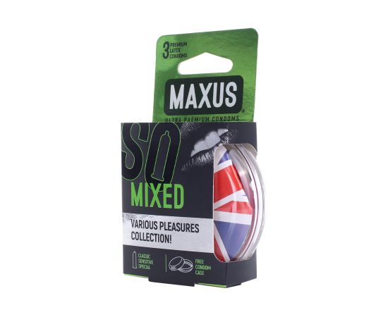 Презервативы MAXUS Mixed Пластиковый Кейс Latex 3 шт, фото , изображение 2