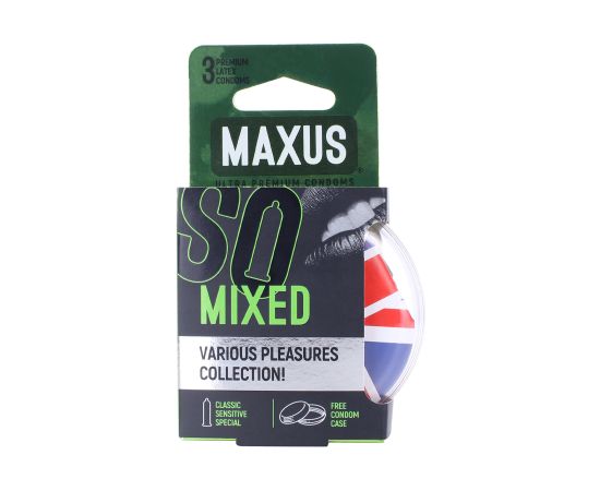 Презервативы MAXUS Mixed Пластиковый Кейс Latex 3 шт, фото 