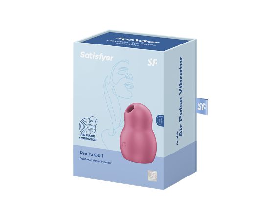 Вакуумный стимулятор клитора с вибрацией Satisfyer Pro To Go 1 Red, фото , изображение 2