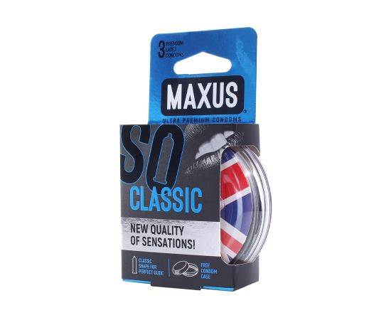 Презервативы MAXUS Classic Пластиковый Кейс Latex 3 шт, фото , изображение 2