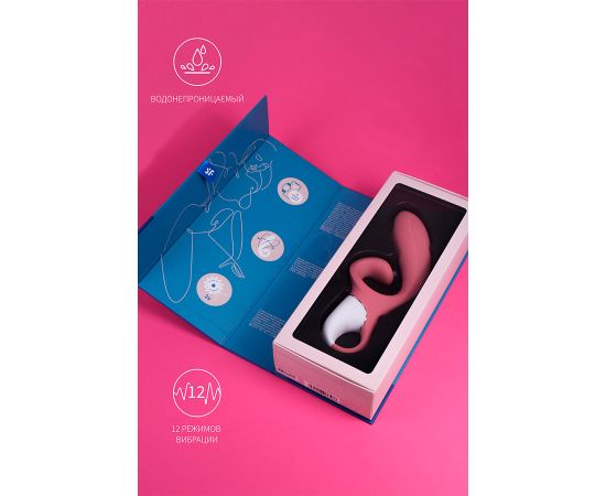 Вибратор Satisfyer Hug Me Pink, фото , изображение 3