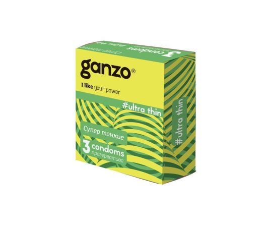 Презервативы Ganzo Ultra Thin Супер Тонкие Latex 3 шт, фото 
